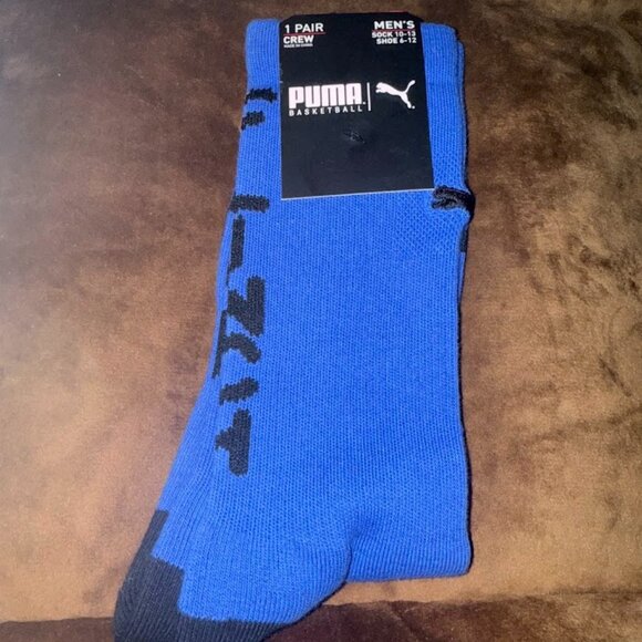 Puma Basketball Crew Socks 1Pair Men's - Picture 1 of 7